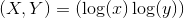 \left ( X,Y \right )=\left ( \log(x)\log(y) \right )
