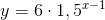 y=6\cdot 1,5^{x-1}