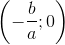 \left ( -\frac{b}{a};0 \right )