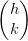 \begin{pmatrix} h\\k \end{pmatrix}