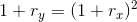 1+r_y=(1+r_x)^2