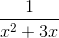 \frac{1}{x^2 + 3x}