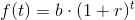 f(t)=b\cdot (1+r)^t