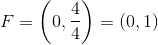 F=\left ( 0,\frac{4}{4} \right )=(0,1)