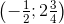 \left ( -\tfrac{1}{2};2\tfrac{3}{4} \right )