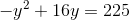 -y^2+16y=225