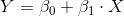 Y=\beta _0+\beta _1\cdot X