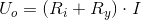 U_o=(R_i+R_y)\cdot I