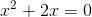 x^2+2x=0