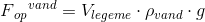 F{_{op}}^{vand}=V_{legeme}\cdot \rho _{vand}\cdot g