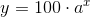 y=100\cdot a^x