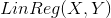 LinReg(X, Y)