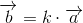 \overrightarrow{b}=k\cdot \overrightarrow{a}