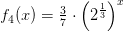 f_4(x)=\tfrac{3}{7}\cdot \left (2^{\frac{1}{3}} \right )^x