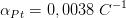 \alpha _{Pt}=0,0038\; C^{-1}