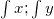 \int x; \int y