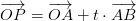 \overrightarrow{OP}=\overrightarrow{OA}+t\cdot \overrightarrow{AB}
