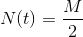 N(t)=\frac{M}{2}