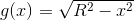 g(x)=\sqrt{R^2-x^2}