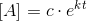 [A]=c\cdot e^{kt}
