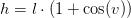 h=l\cdot (1+\cos(v))