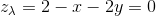 z_\lambda =2-x-2y=0