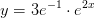 y =3e^{-1}\cdot e^{2x}