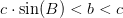 c\cdot \sin(B)< b< c