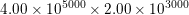 \small 4.00\times10^{5000}\times 2.00\times10^{3000}