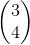 \begin{pmatrix} 3\\4 \end{pmatrix}