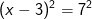 (x-3)^2=7^2