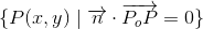 \{P(x,y)\; |\; \overrightarrow{n}\cdot\overrightarrow{ P_oP}=0\}