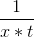 \frac{1}{x*t}