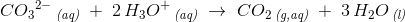 C{O_3}^{2-}\, _{\textit{(aq)}}\; +\; 2\, H_3O^+\, _{\textit{(aq)}}\; \rightarrow \; CO_2\, _{\textit{(g,aq)}}\; +\; 3\, H_2O\, _{\textit{(l)}}