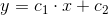 y=c_1\cdot x+c_2
