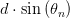 d\cdot \sin\left ( \theta _n \right )