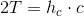 2T=h_c\cdot c