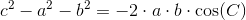 c^2-a^2-b^2=-2\cdot a\cdot b\cdot\cos(C)