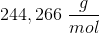 244,266\; \frac{g}{mol}