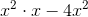 x^{2}\cdot x-4x^{2}