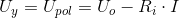 U_{y}=U_{pol}=U_o-R_i\cdot I