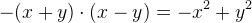 -(x+y)\cdot (x-y)=-x^2+y^2