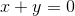 x+y=0