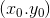 (x_{0}.y_{0})