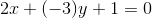 2x+(-3)y+1=0