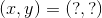 (x,y)=\left ( ?,? \right )