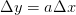 \Delta y=a\Delta x
