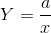 Y=\frac{a}{x}