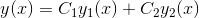 y(x)=C_1y_1(x)+C_2y_2(x)