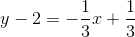 y-2=-\frac{1}{3}x+\frac{1}{3}